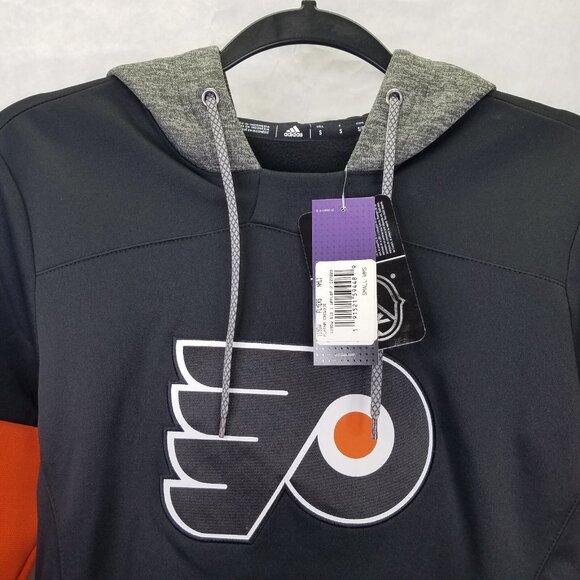 Adidas Philadelphia Flyers Women's S Black Crewdie Pullover Hoodie Filly NHL NEW - Picture 6 of 16
